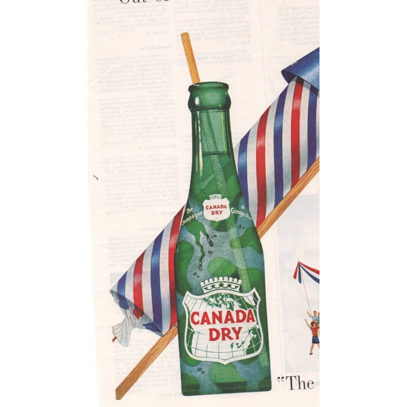 Canada Dry Ginger Ale Soda Pop Magazine Advertisement Vintage Original 1950s - Picture 4 of 6